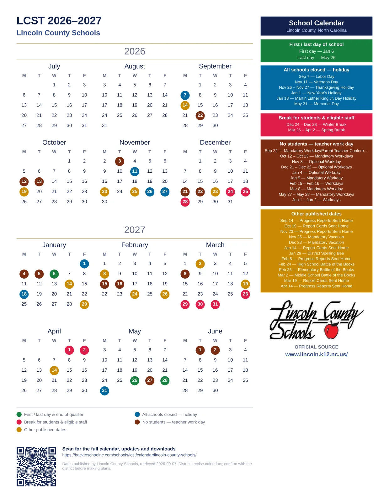 LCST 2027–2028 printable calendar