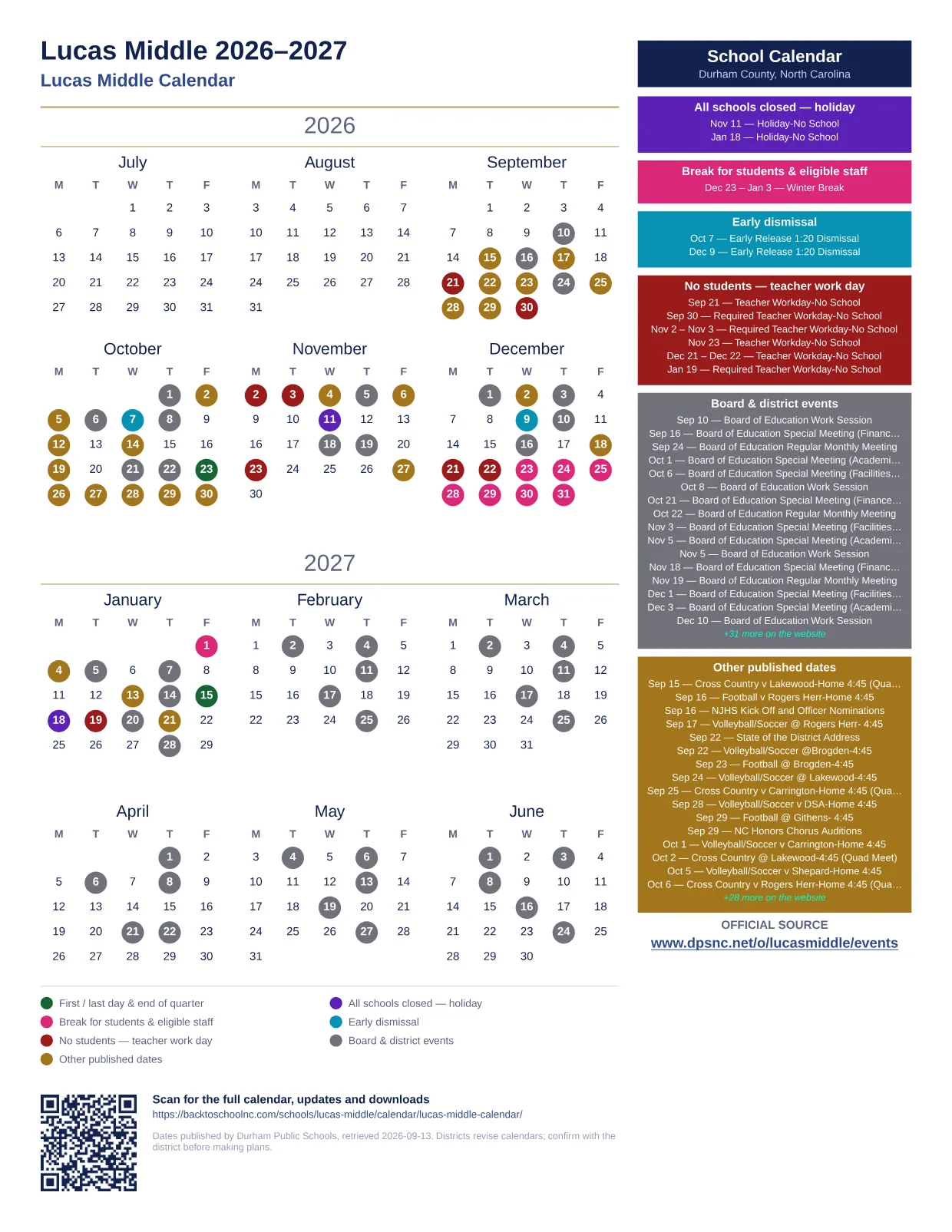 Lucas Middle printable calendar