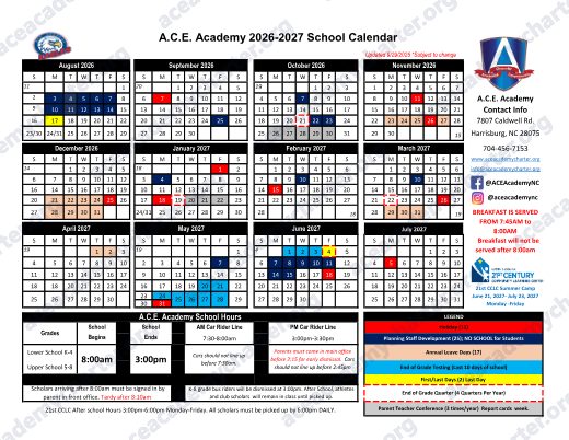 2026-2027 Calendar preview
