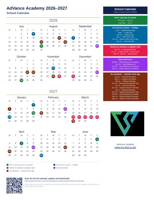 School Calendar preview