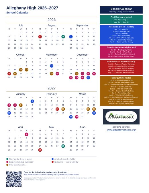 School Calendar preview