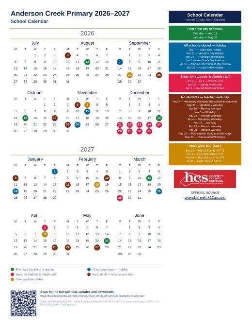 School Calendar preview