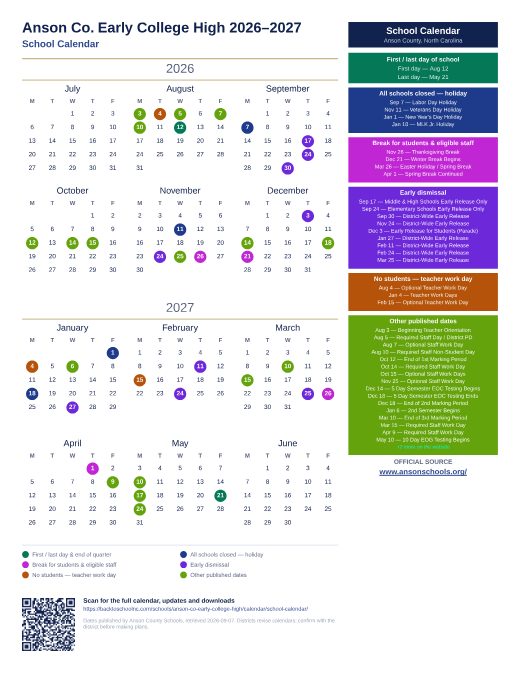 School Calendar preview