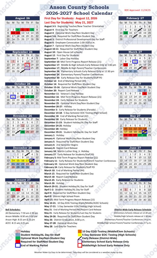 2026-2027 Calendar preview