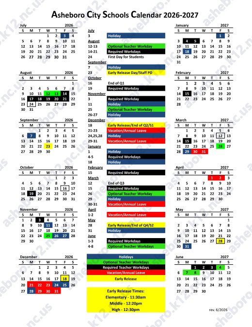 2026-2027 Calendar preview