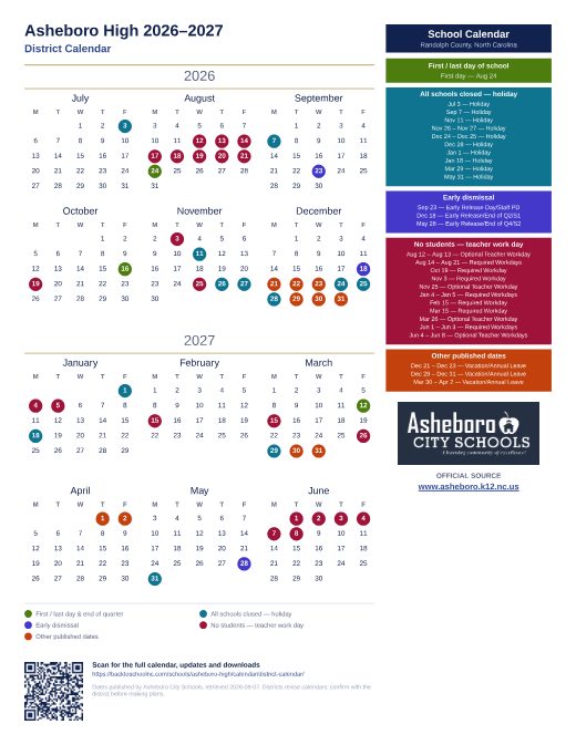 District Calendar preview