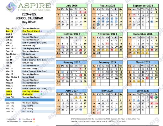 2026-2027 Calendar preview