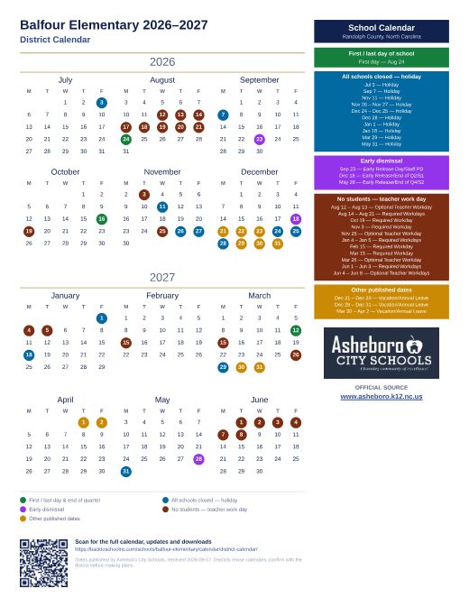District Calendar preview