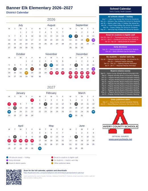 District Calendar preview