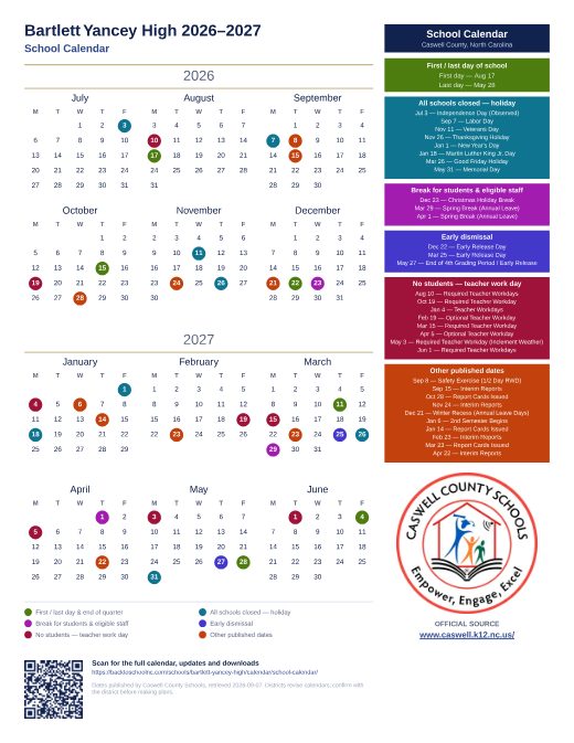 School Calendar preview