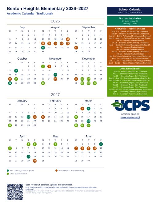 Academic Calendar (Traditional) preview