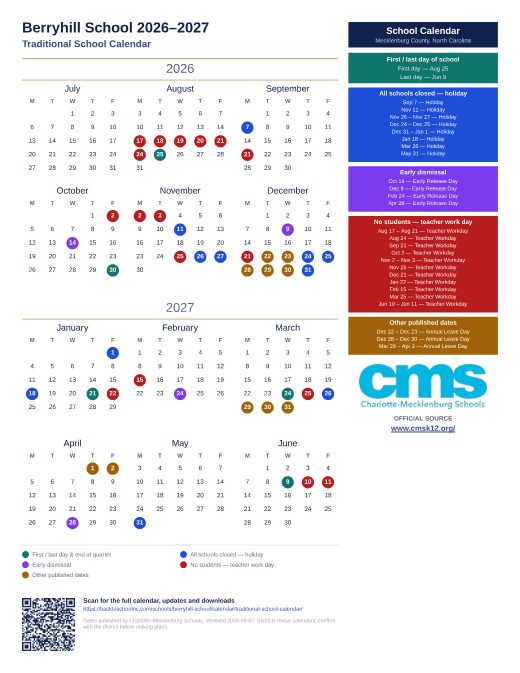 Traditional School Calendar preview