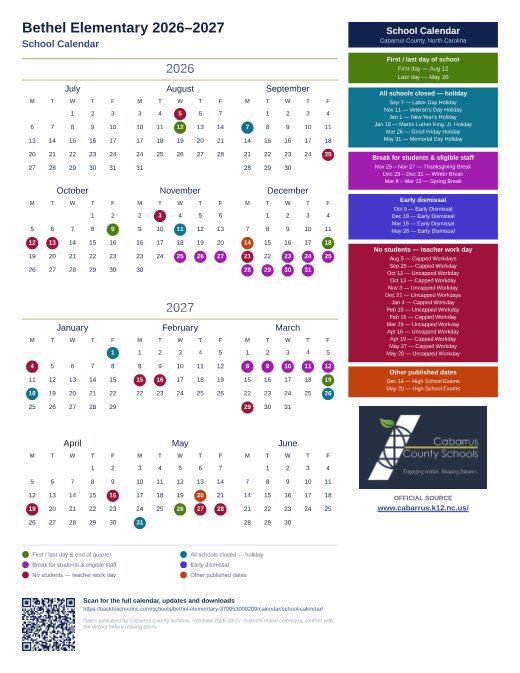 School Calendar preview