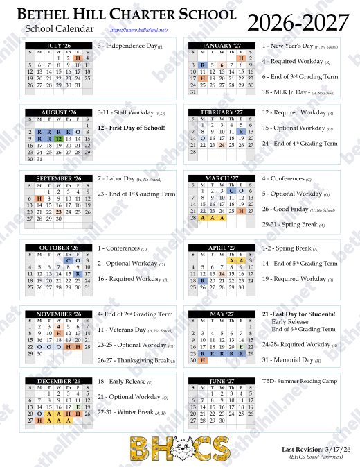 2026-2027 Calendar preview