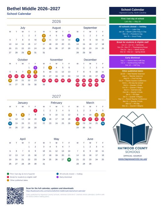 School Calendar preview