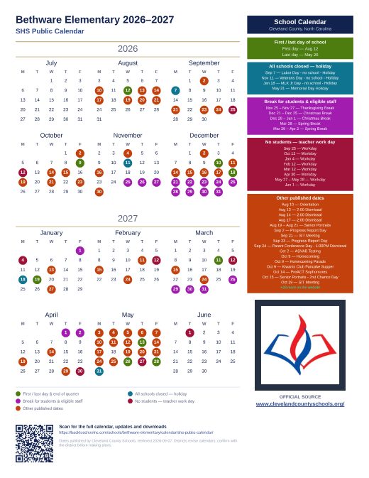 SHS Public Calendar preview