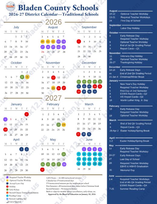 2026-2027 Calendar preview