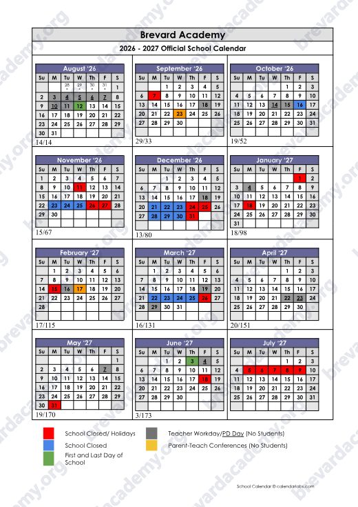 2026-2027 Calendar preview