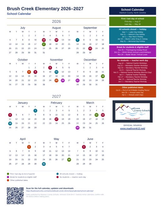 School Calendar preview