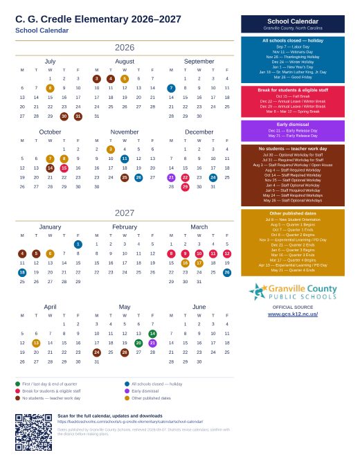 School Calendar preview