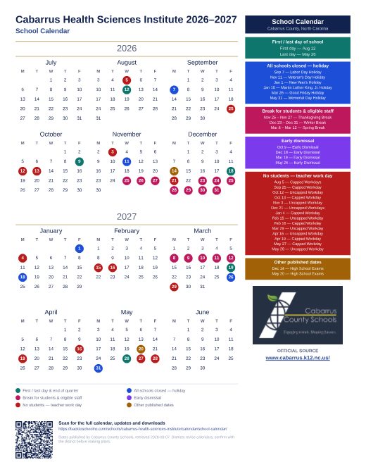 School Calendar preview