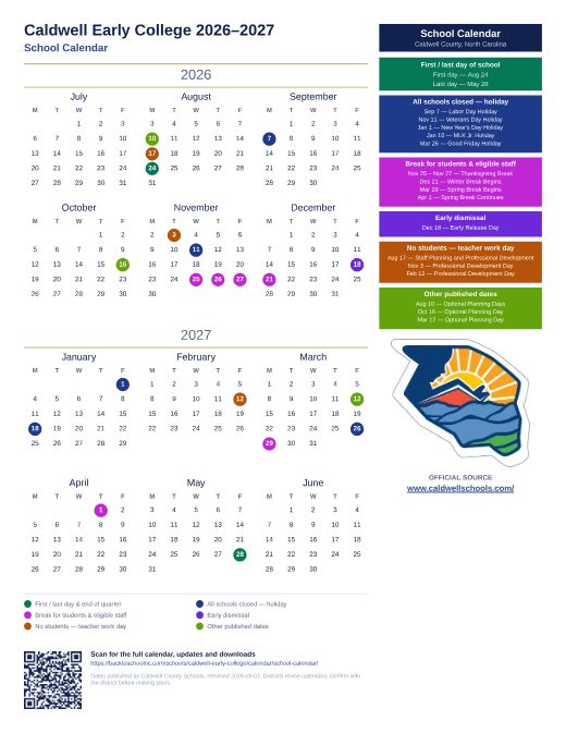 School Calendar preview