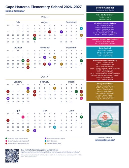 School Calendar preview