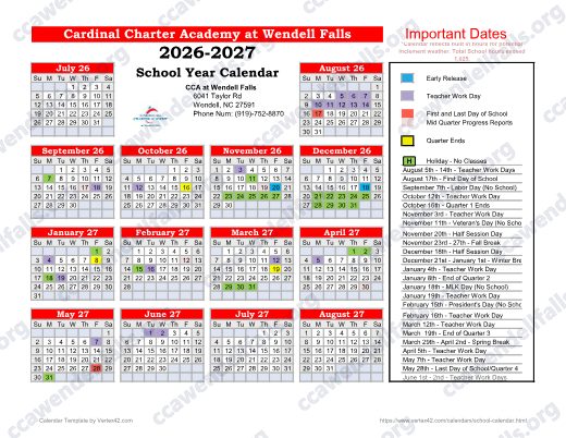 2026-2027 Calendar preview