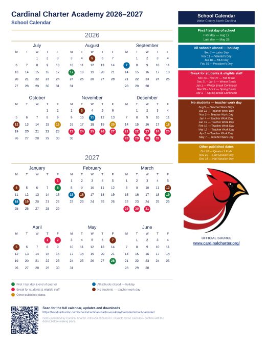 School Calendar preview