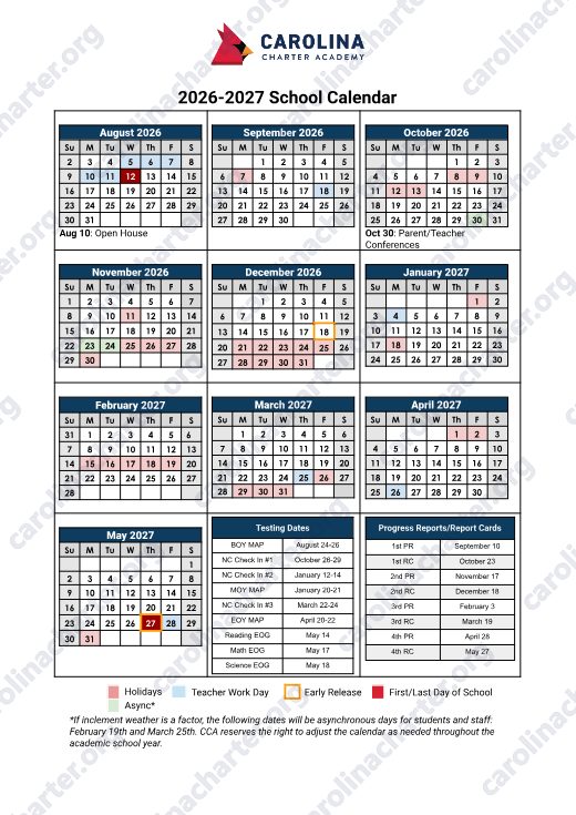 2026-2027 Calendar preview