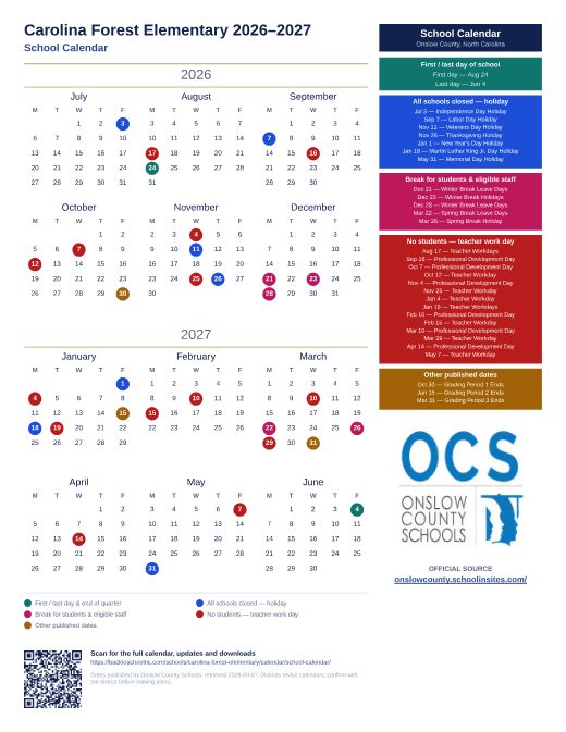 School Calendar preview