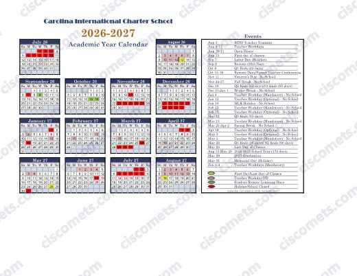 2026-2027 Calendar preview