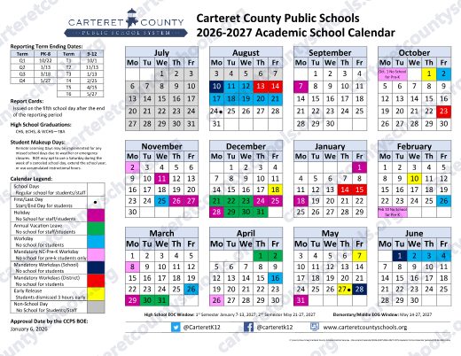 2026-2027 Calendar preview