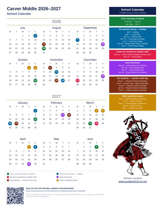 School Calendar preview