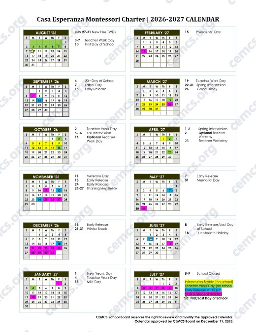2026-2027 Calendar preview