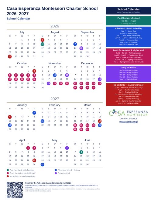 School Calendar preview