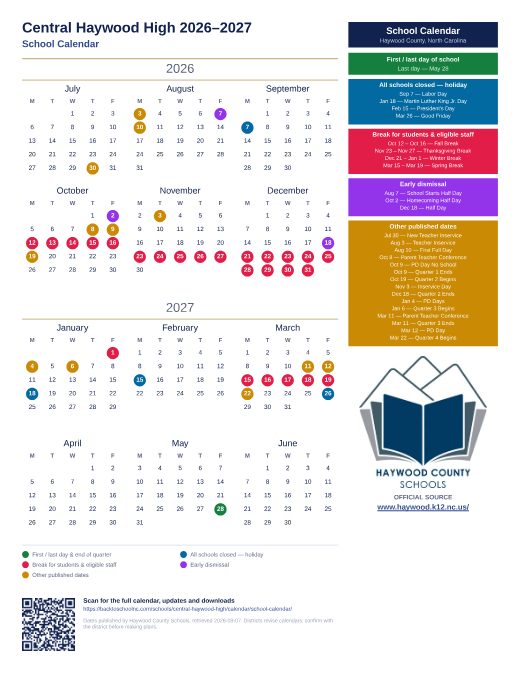 School Calendar preview