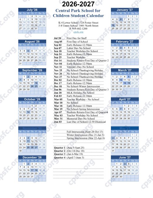2026-2027 Calendar preview