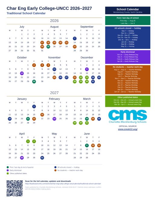 Traditional School Calendar preview