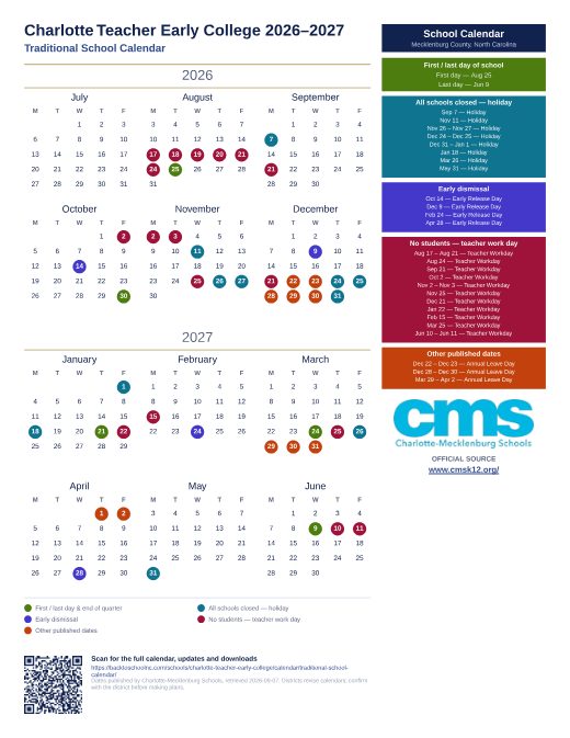 Traditional School Calendar preview