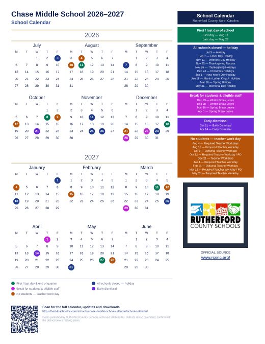 School Calendar preview