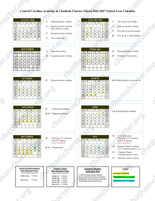 2026-2027 Calendar preview