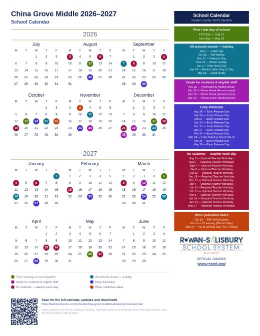 School Calendar preview