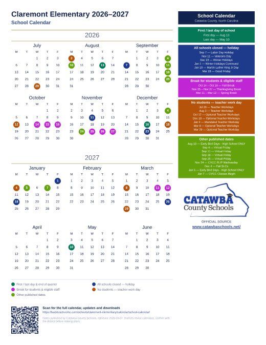 School Calendar preview