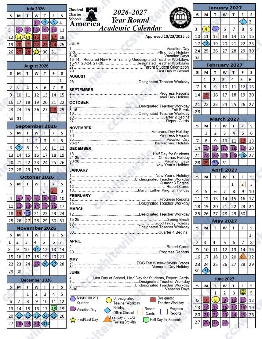 2026-2027 Calendar preview