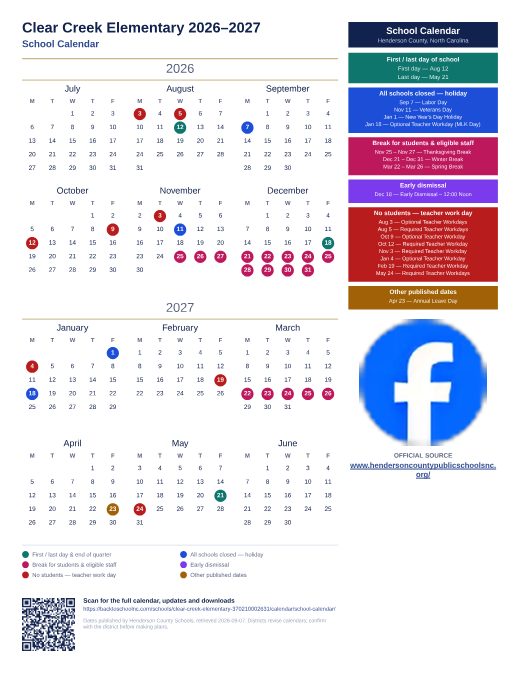 School Calendar preview