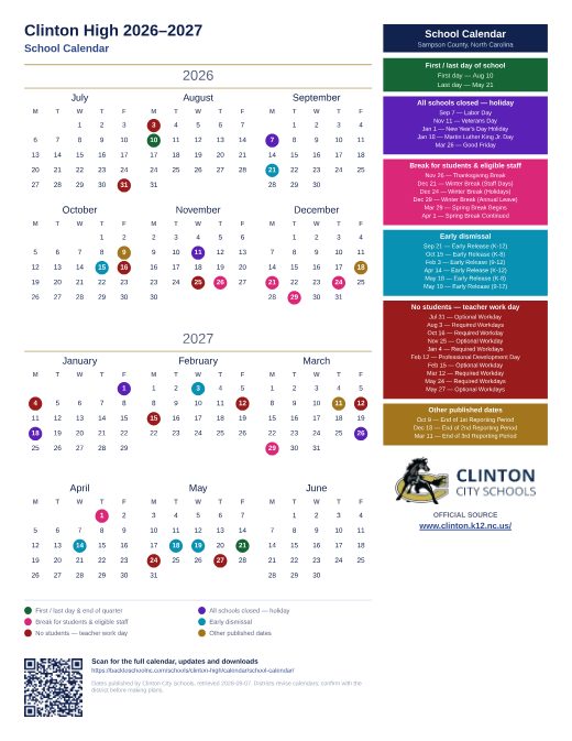 School Calendar preview