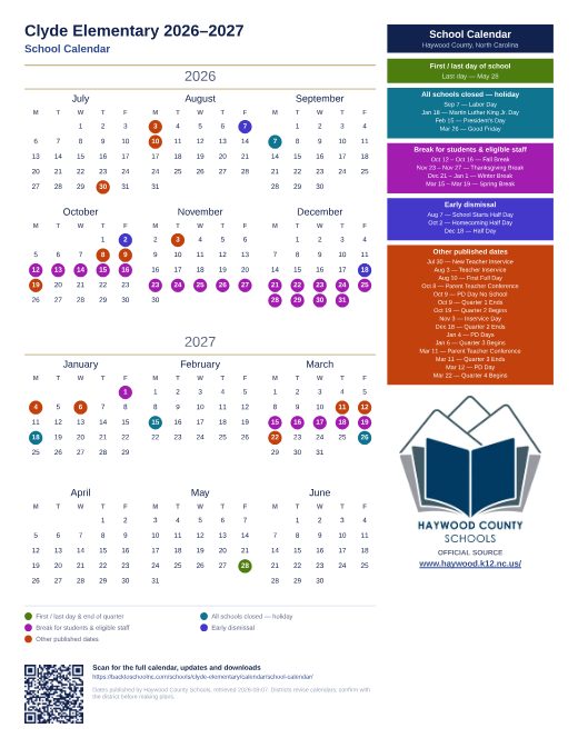 School Calendar preview