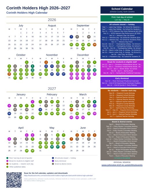 Corinth Holders High Calendar preview