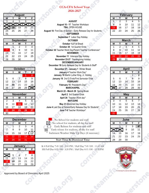 2026-2027 Calendar preview
